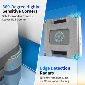 Electric Household Robotic Window Cleaner <b>Remote</b> <b>Control</b> US <b>Plug</b> Brushless Motor Front Spray Glass Water Tank OEM/ODM - Product Image 3
