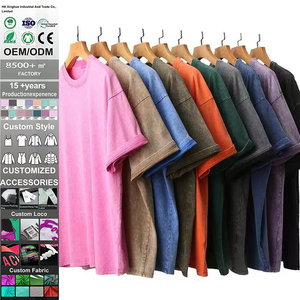 เสื้อยืดผ้าฝ้าย 100% ทอแบบสั่งทำพิเศษ ล้างสีแบบแอซิดวอช สไตล์วินเทจ หนัก คุณภาพสูง ระบายอากาศได้ดี ไม่ยับ 300 กรัม สำหรับคุณ - Product Image 1