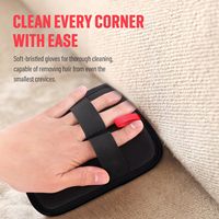 Gants de luxe électrostatiques réutilisables pour l'élimination des poils d'animaux, écologiques, pour canapé, tapis, rideaux et poils de chiens et de chats
