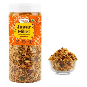 Mélange de millet Jowar Tandoori, collation saine croustillante, riche en fibres, Namkeen épicé, prêt à manger, végétalien, collation légère et énergétique - Product Image 4