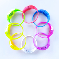 Bracelet LED étanche en silicone, clignotant et activé par le son, avec logo et couleur personnalisés pour événements promotionnels (vente en gros)