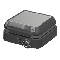 Machine à sandwichs et gaufres 3-en-1 détachable, électrique, en aluminium, 1200W, antiadhésive, pour petit-déjeuner, 2 tranches, usage domestique