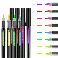 KHY Stylo de peinture corporelle UV néon phosphorescent de haute qualité à 8 couleurs, marque privée, marqueur lavable pour le visage et la peau, idéal pour les fêtes