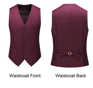 Costume d'affaires pour <span class=keywords><strong>homme</strong></span>, 3 pièces, veste, pantalon, design classique, coupe ajustée, couleur unie, vente en gros, mode - Product Image 4