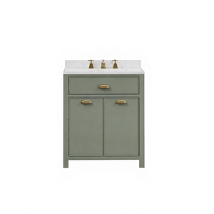 Meuble-lavabo de salle de bain moderne pour hôtel, vasque en porcelaine 29-31, MDF peint, design rectangulaire sur pied, résistant à l'eau - Product Image 1