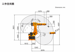 หุ่นยนต์อุตสาหกรรมรุ่นใหม่ Kr 280 R3080 แขนกลเหล็กหล่อทรงสี่เหลี่ยม - Product Image 2