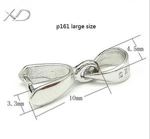 XD P161 925 Sterling Silver Pendentif Clip Fermoir Cristal Boucle Gem Pendentif Boucle All-match Pendentif Clip - Product Image 6