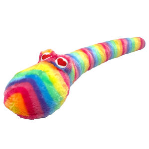 ตุ๊กตางูสีรุ้งของเล่นสุนัขยัดนุ่นของเล่นสุนัขยืดหยุ่นและน่ากอด - Product Image 5