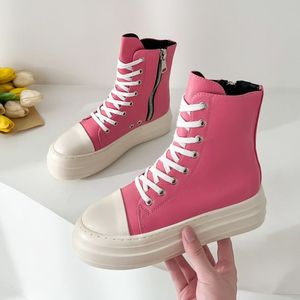 Botas-militares-us Newest Fashion Red Ladies Chunky Platform Sepatu <b>Ankle</b> Height Women Winter Boots - Product Image 3