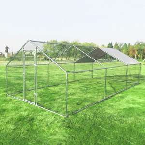 3M x 6M Metal tavuk <span class=keywords><strong>Run</strong></span> kafeste yürüyüş kanatlı hayvan Coop köpek tavşan tavuk evi kalem - Product Image 3