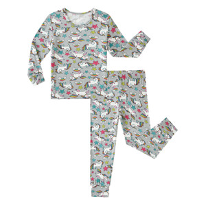 Viscose From Bamboo Pajamas Kids <strong>PJs</strong> for Boys&amp;Girls Kids-clothing Toddler Long Sleeve 2-Piece Sleepwear Girls <strong>Unicorn</strong> Pajama Set - Product Image 1