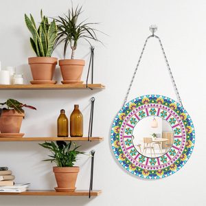 Miroir de peinture de diamant de mandala, kits de miroir de peinture de diamant de bricolage, miroir d'art de diamant pour des <span class=keywords><strong>adultes</strong></span> enfants décor de table de mur de maison - Product Image 4