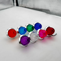 Feux de position latéraux LED mini chromés bleu glace, violet et rose de haute qualité, 3/4 pouce, 12-24V, modèle DH-112 pour camions et remorques