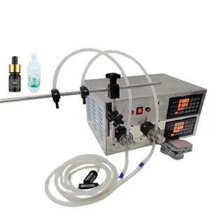 2 Filling Nozzles water filling machine for small business / filling machine liquid 10-3500ml / cosmetic cream tube filling seal