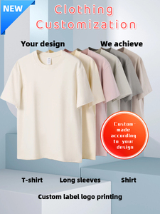 Camiseta <span class=keywords><strong>de</strong></span> Manga Corta <span class=keywords><strong>de</strong></span> Algodón 100% <span class=keywords><strong>de</strong></span> Peso Pesado, Tejido <span class=keywords><strong>de</strong></span> Punto, Corte Holgado, Informal, Antibolitas, Marca <span class=keywords><strong>de</strong></span> Moda, Primavera Verano, Personalizable - Product Image 1