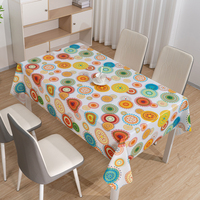 Nappe de table jetable en PVC rose à motifs de feuilles tropicales RNPT pour restaurant, nappe rectangulaire