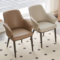 Fauteuil inclinable de style italien, design de luxe léger, pour hôtel, style canapé, une place, structure en acier inoxydable, artisanat du cuir