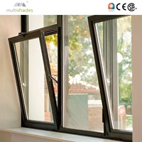 Fenêtres en aluminium à double vitrage insonorisées et isolées thermiquement, style moderne, économie d'énergie, anti-ouragan, à bascule et à rotation, fenêtre minimaliste