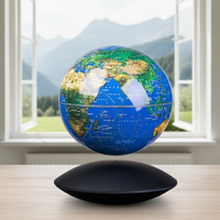 Globo Terráqueo Magnético Levitante para Decoración Moderna de Oficina y Hogar, Mapa del Mundo Flotante con Control, Material Plástico, Impresión Digital