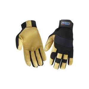 BLAKLADER - 22393923993311 Gant de travail en cuir doublé Noir/Jaune-GANTS EAN 7330509248102 - Product Image 1