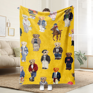 La franela impresa con palabras <span class=keywords><strong>de</strong></span> texto <span class=keywords><strong>de</strong></span> dibujos animados personalizados al por mayor es adecuada para sofá o cama, impresión <span class=keywords><strong>de</strong></span> alta calidad, maquetas <span class=keywords><strong>de</strong></span> cortesía - Product Image 1