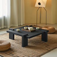 Table console moderne en bois de chêne massif pour villa et hôtel, salon, design européen, table d'appoint carrée