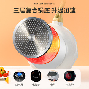 กระทะไม่ติดกระทะหินไมแฟน 28 ซม. พร้อมด้ามจับไม้ สำหรับเตาแม่เหล็กไฟฟ้าและเตาแก๊ส - Product Image 5