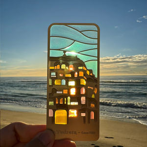 Segnalibro personalizzato in vetro colorato-nome/Logo personalizzato, stile finestra colorata in metallo smalto chiesa, accessorio di lettura - Product Image 5