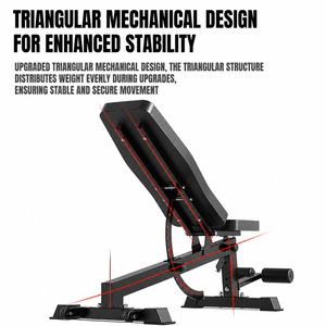 Commercial Gym Multi Functional Fitness <b>Dumbbell</b> Stool Household Sit up Bench Training Bench with 11 Levels of Slope Adjustment - Product Image 4