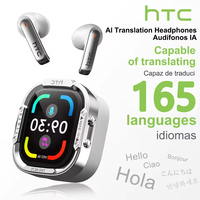 Casque audio sans fil HTC NE70 AI BT6.0, qualité sonore claire, port confortable, écran LCD, prend en charge 165 langues
