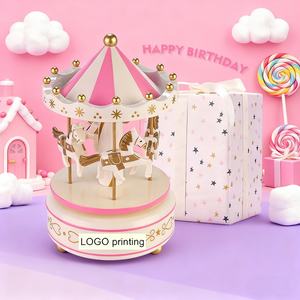 Boîte à <span class=keywords><strong>Musique</strong></span> Manège en Plastique <span class=keywords><strong>Joyeux</strong></span> <span class=keywords><strong>Anniversaire</strong></span> pour Cadeaux de Retour d'Enfants - Product Image 1