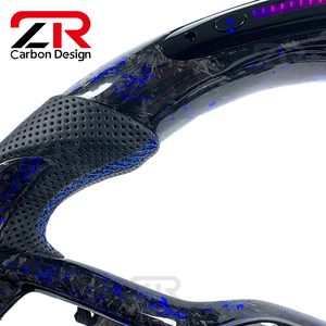 Volant de direction personnalisé en fibre de carbone forgée avec écran LED amélioré pour Ford <span class=keywords><strong>Mustang</strong></span> EcoBoost <span class=keywords><strong>V8</strong></span> Dark Horse <span class=keywords><strong>GT</strong></span> - Product Image 5