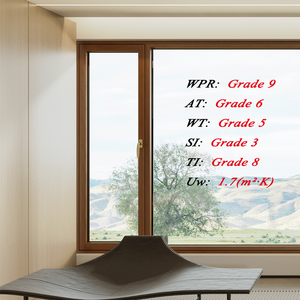 Fenêtres en bois recouvertes d'aluminium en chêne rouge à drainage dissimulé, norme américaine 2025, prix d'usine Huasin - Product Image 3