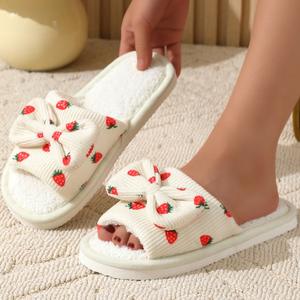 <span class=keywords><strong>Mules</strong></span> classiques à bout ouvert fraise pour femmes mousse à mémoire de forme souple anti-dérapant <span class=keywords><strong>EVA</strong></span> pour pantoufles plage à la mode automne-hiver - Product Image 6