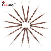 Crochets en aluminium Leeons de qualité supérieure avec manche en plastique, tailles 0,5-0,8 mm, pour la fabrication de perruques et d'extensions capillaires