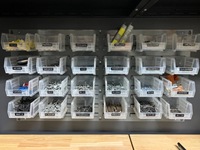 Organiseur de bacs inclinables empilables, bacs de rangement modulaires en plastique à fixation murale pour usage industriel, entrepôt, bureau