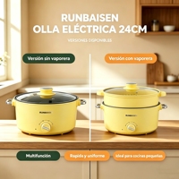 Marmite Électrique Multifonctionnelle 3L 800W avec Cuiseur Vapeur, 220V, Antiadhésive, Portable, pour Cuisson à la Vapeur, Ébullition et Friture, OEM
