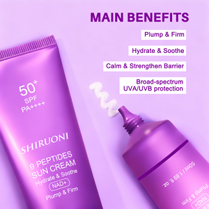 Protector Solar con Péptidos Antienvejecimiento OEM, <span class=keywords><strong>SPF</strong></span> <span class=keywords><strong>50</strong></span>, Blanqueador, Hidratante, Protección Diaria - Product Image 3