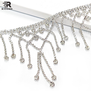 Garniture en cristal à coudre Flatback strass gland chaîne ronde en verre Motif garniture de vêtement pour robe de soirée chapeaux chaussures sacs - Product Image 4