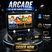 Console de Jeu Rétro Pliable 19,5 Pouces avec 26800 Jeux, 32 Go, Métal, VGA, USB
