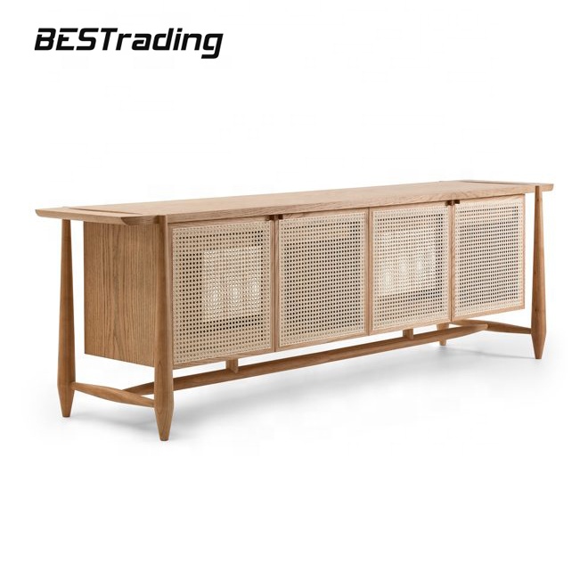 Заводская поставка 2022, Лидер продаж, буфет из ротанга из массива дерева