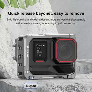 PULUZ алюминиевый сплав защитный каркас для корпуса с двумя холодными башмаками для Insta360 Ace Pro 2 - Product Image 5