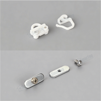 Accessoires traditionnels SMARTOP pour rails de rideaux simples, roulettes de glisse pour rideaux à plis ondulés, poulie en plastique pour rail de rideau en PVC