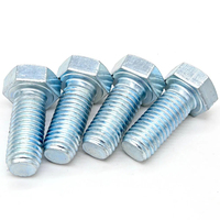 Boulons et écrous hexagonaux en acier A325 à filetage fin, revêtement zinc lourd, M6 M8 M10 M12 M14 M20, système métrique 8.8 DIN933, boulons et écrous M20x50