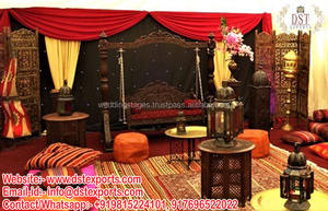 Mariages Maharani Lovely Sangeet Swing/Jhoola Gorgeous Bride and Groom Sangeet Swing Merveilleux Sangeet Stage Swing Seat Decor UK - Product Image 6