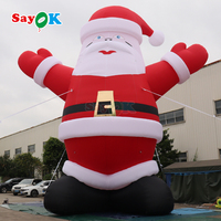 Père Noël gonflable géant de 10 m, décorations de Noël d'extérieur avec éclairage LED