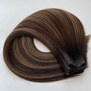 Base ultra-platte sans cheveux en trop pour superposer plusieurs nuances, mélange dimensionnel personnalisé sans couture, cheveux vierges européens pour - Product Image 1