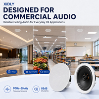 Haut-parleur coaxial bidirectionnel sans bordure 100V 5W 10W pour système de sonorisation, musique d'ambiance dans les hôtels, les écoles et les bureaux