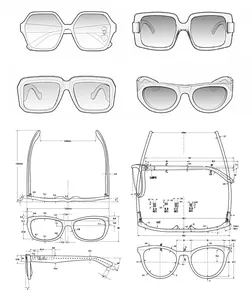 أفضل مبيعات شركة مصنعة للنظارات إطارات بصرية عصرية من التيتانيوم مزدوجة الجسر متعددة الأضلاع نظارات قراءة مخصصة باستخدام الكمبيوتر
