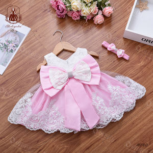 Robes de baptême pour bébé fille, robe de bal pour tout-petits, robe de soirée pour bébé, robe de baptême pour nouveau-né, robe de fille avec un grand nœud, vente en gros - Product Image 2
